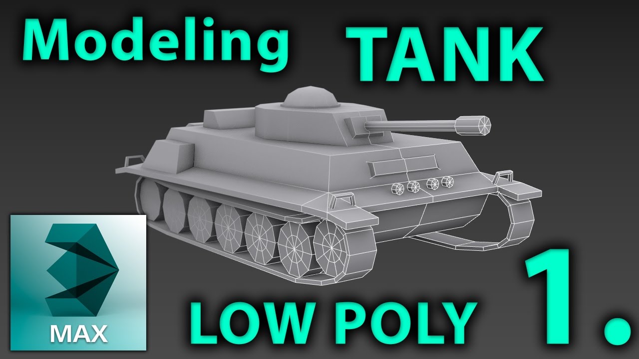 3DsMax Low poly Tank / vehicle Modeling Tutorial | 3D tutorial | low poly modeling |