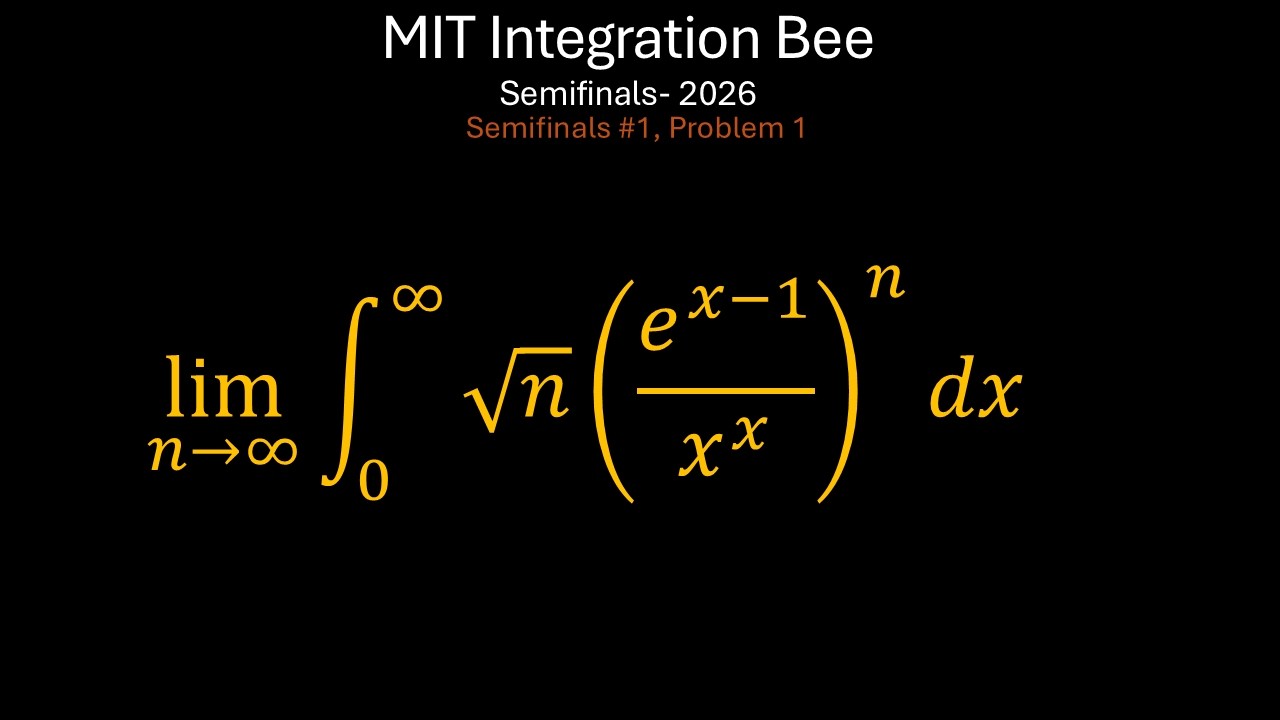 2026 MIT Integration Bee- Semifinals #1, Problem 1