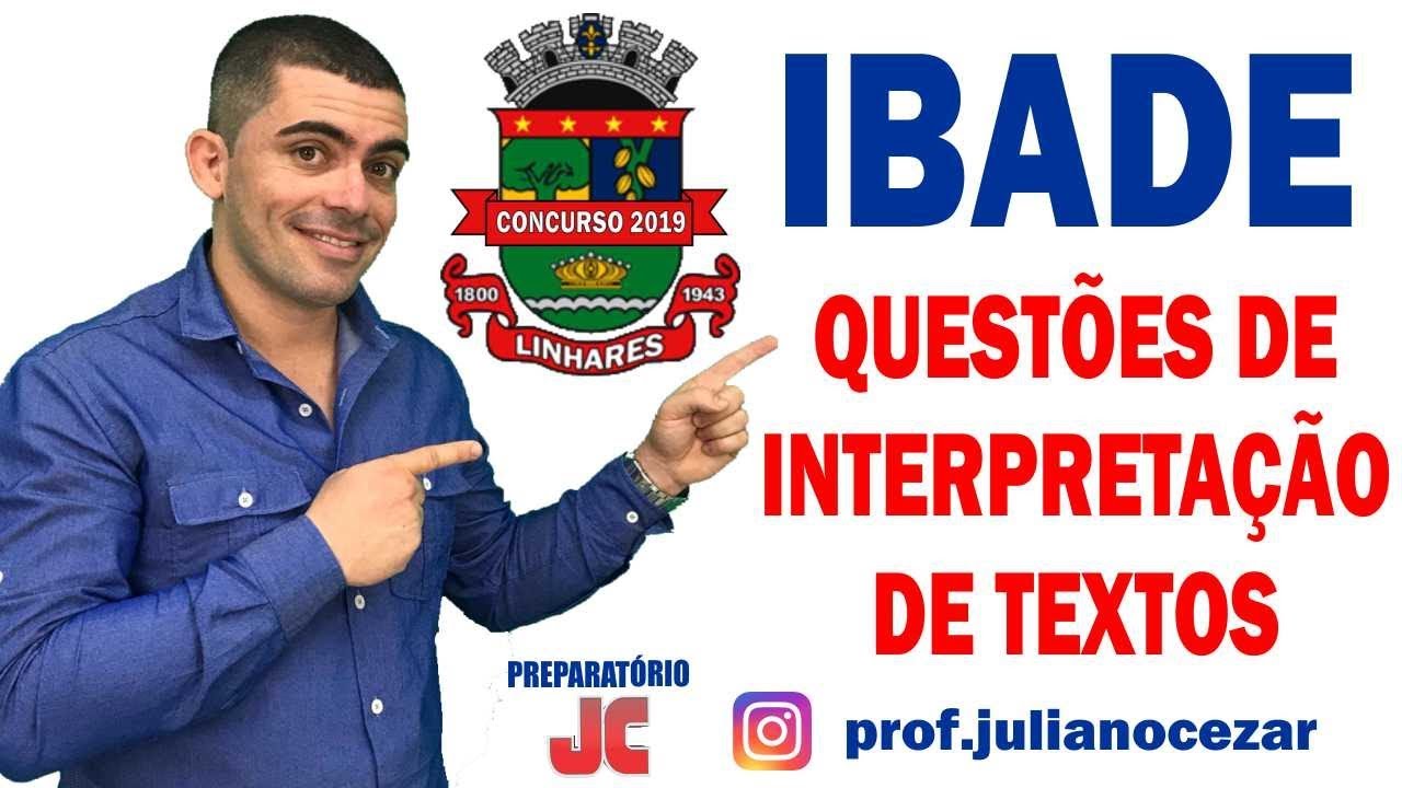 IBADE - ACERTANDO INTERPRETAÇÃO DE TEXTOS