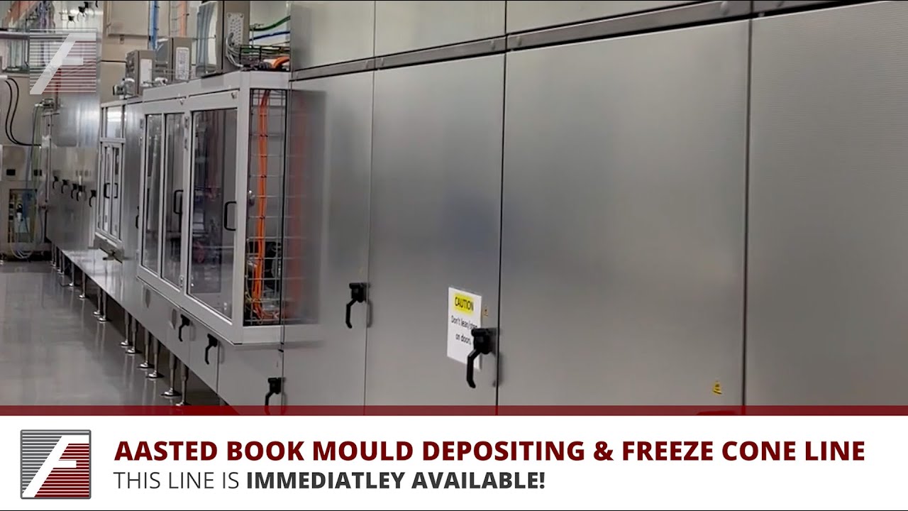 AVAILABLE IMMEDIATELY: Aasted Book Mould Depositing & Freeze Cone Line