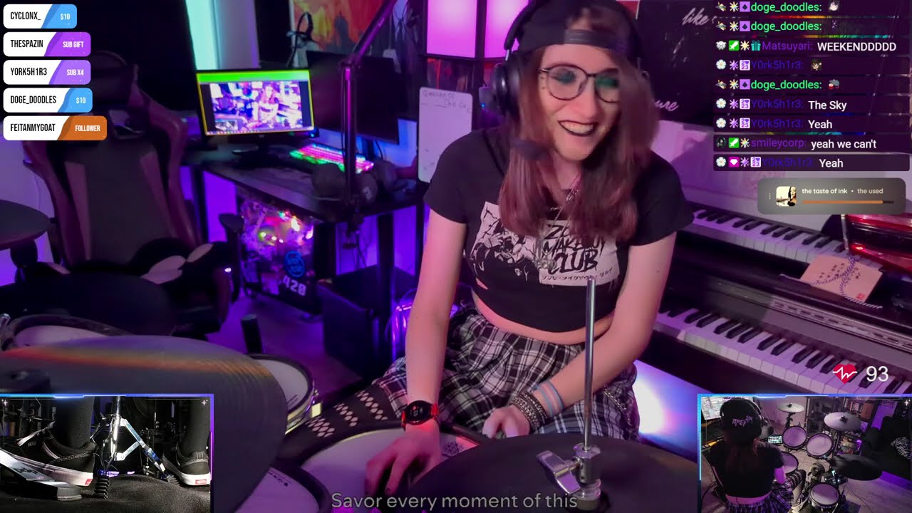 Goth Girl Plays Your Song Requests On Drums! 🖤🥁