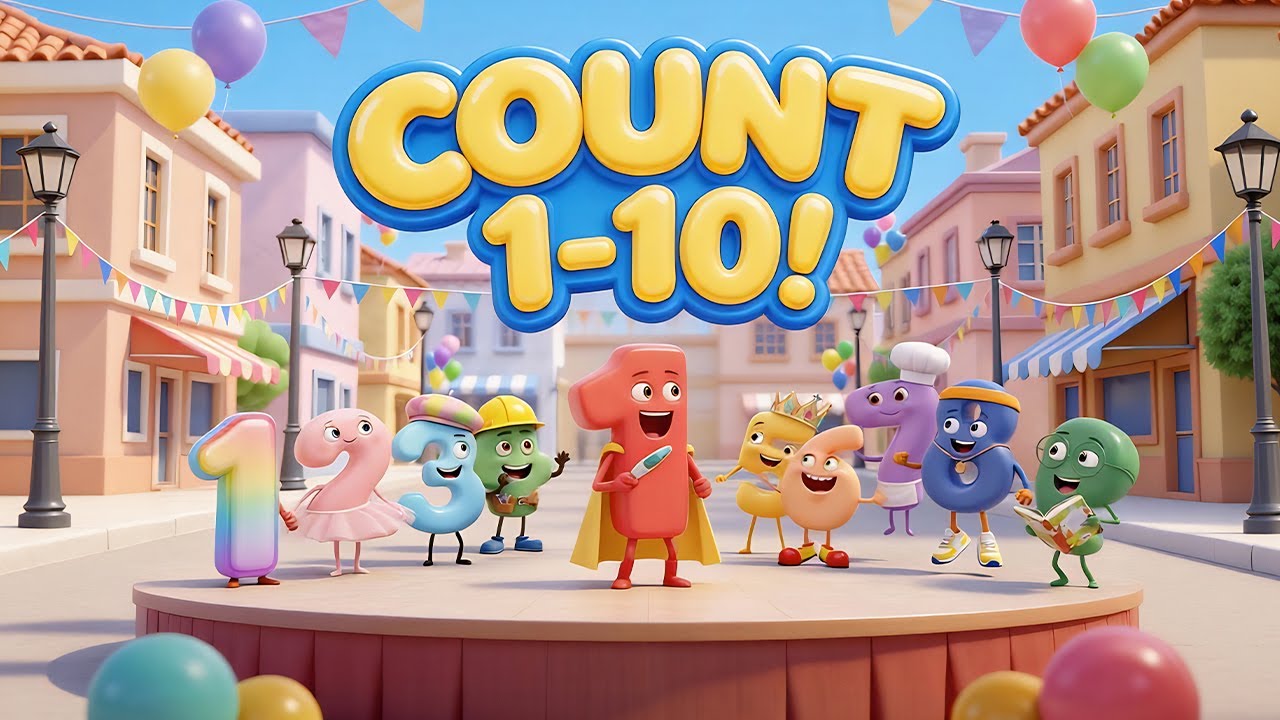 Learn to Count from 1 to 10 with the Number Buddies 🌈✨ | Best Kids Rhymes 2026