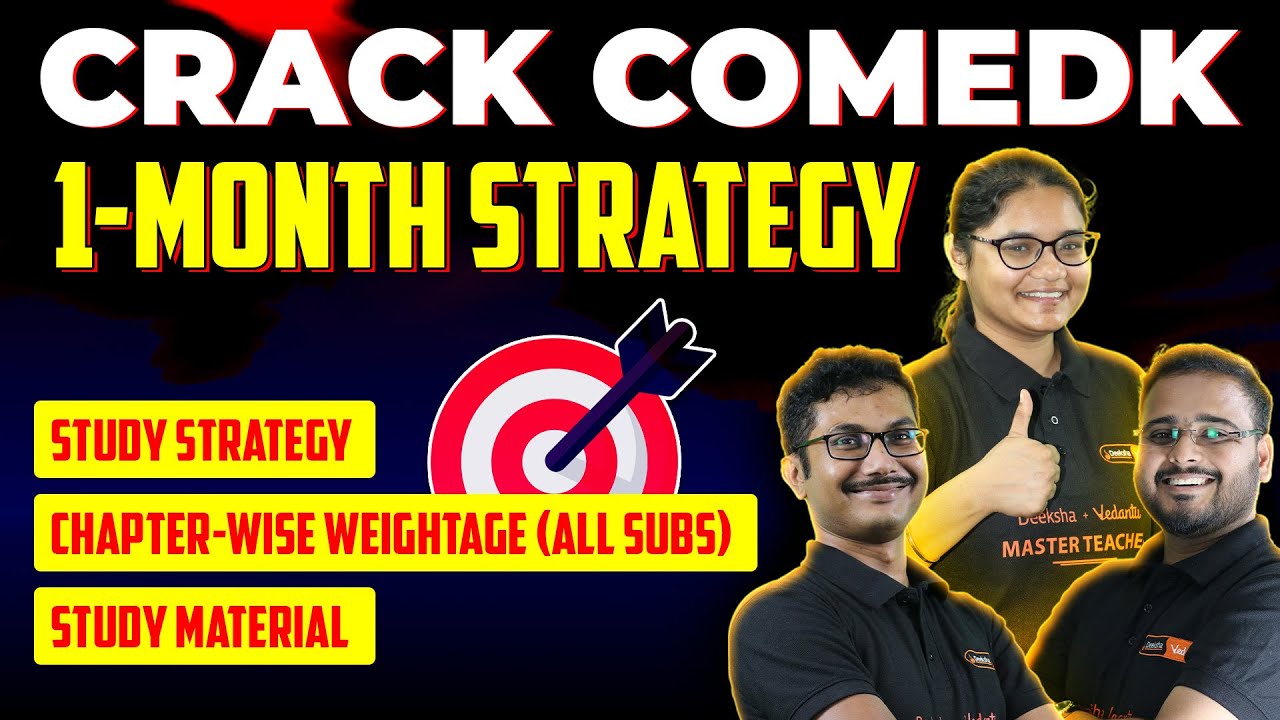 COMEDK 30 Days Strategy - Crack COMEDK 2025 ✍🏻💡📚