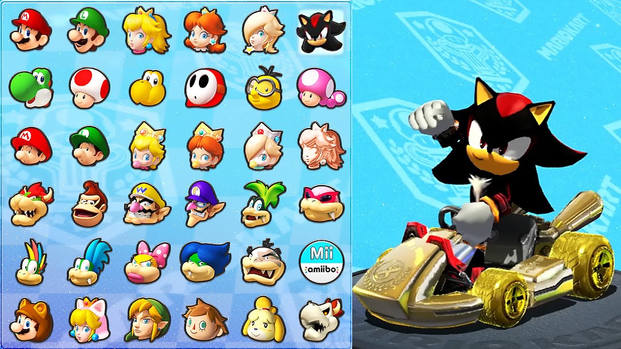 Playable Shadow in Mario Kart 8! (Bell Cup)
