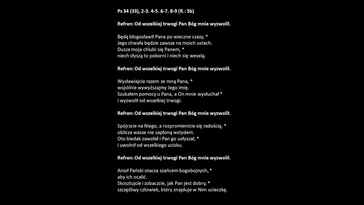 Psalm responsoryjny, mel. H.J. Botor