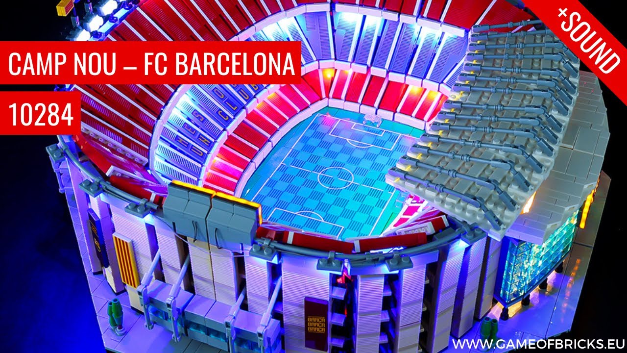 LED Light Kit for LEGO Camp Nou – FC Barcelona 10284 Light Kit (Remote / Sound Version)