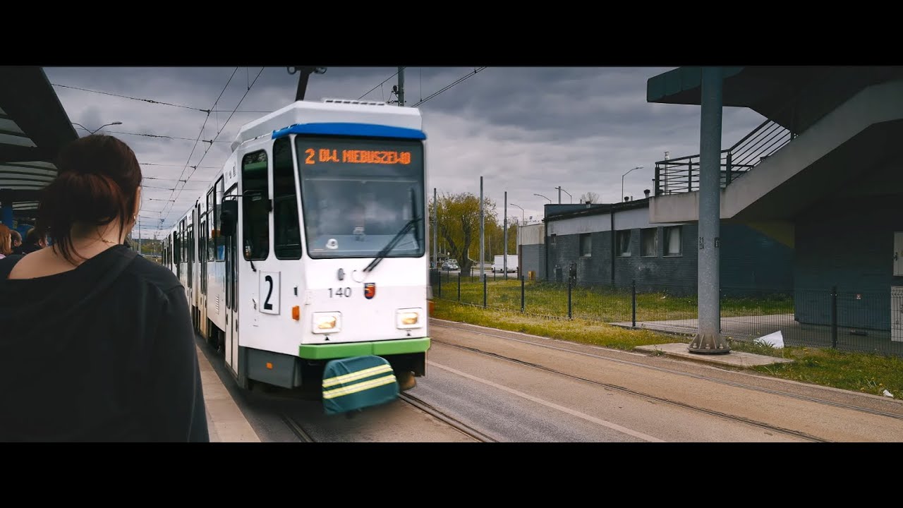 Poland, Szczecin, tram 2 ride from Basen Górniczy to Brama Portowa