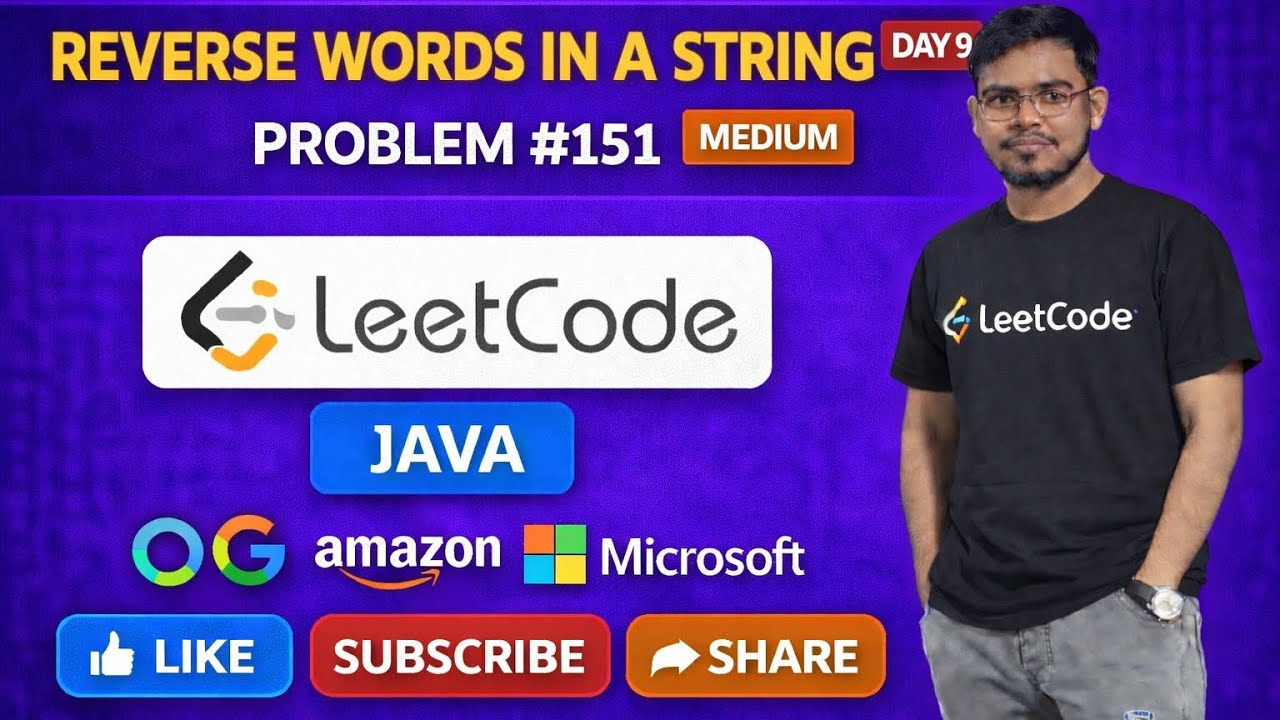 Day 9 🚀 Reverse Words in a String | LeetCode 151 | Java Coding Challenge
