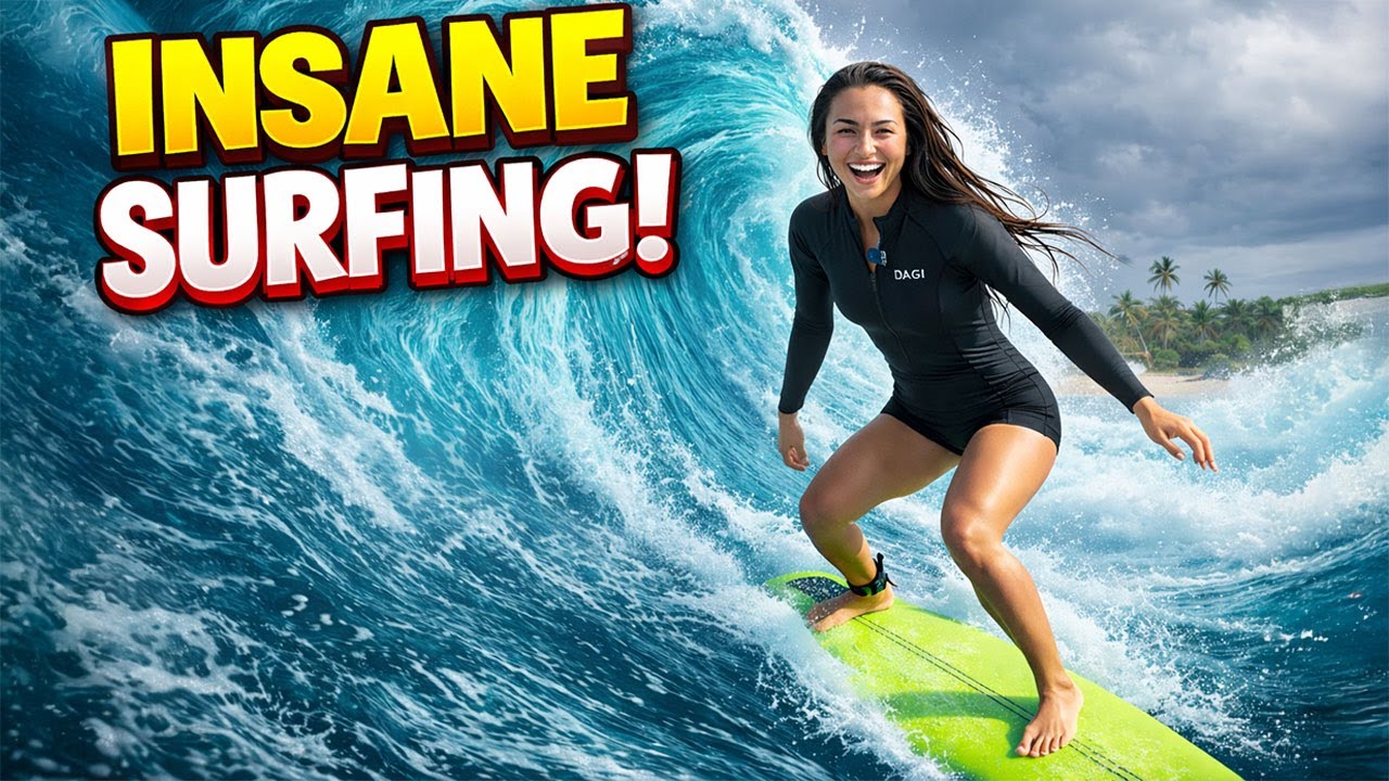 Learning How To Surf For The First Time!