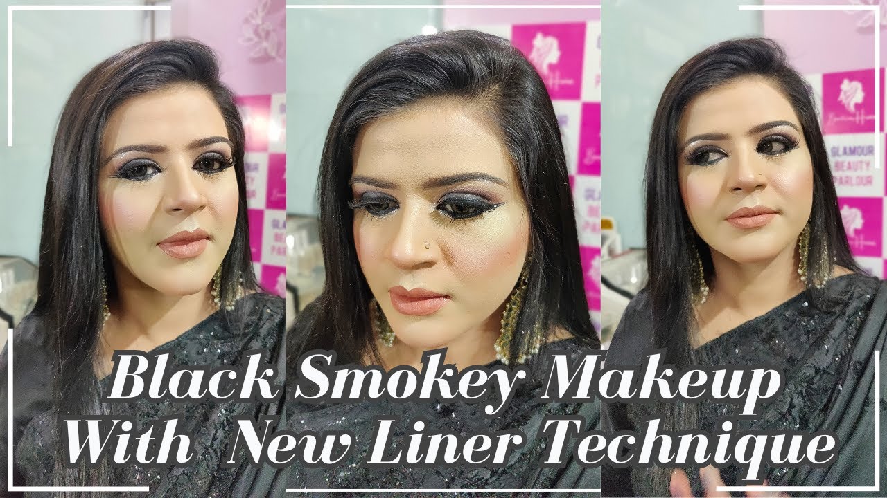 Black Smokey Makeup With New Liner Technique | Full Tutorial | Beautician Huma