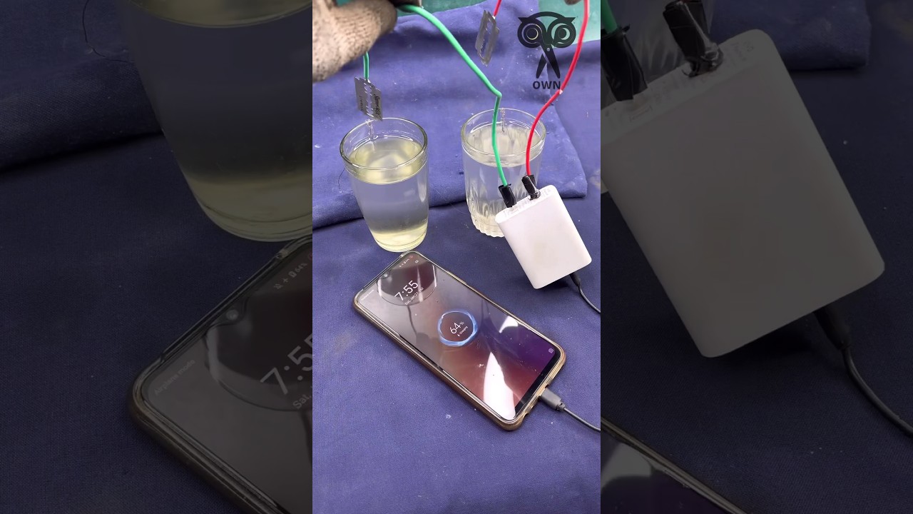 Salt water can power mobile charger #FREEENERGY #Howto