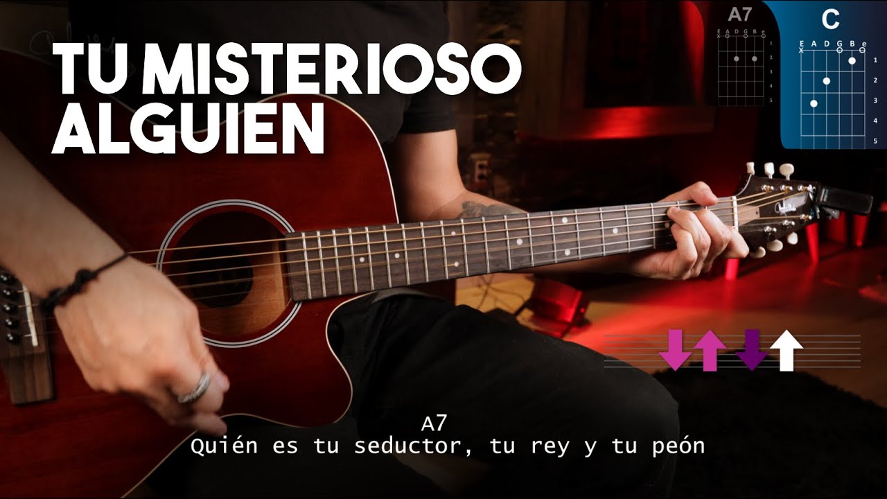 TU MISTERIOSO ALGUIEN - Miranda!  GUITARRA ACORDES + TAB | Christianvib Demo