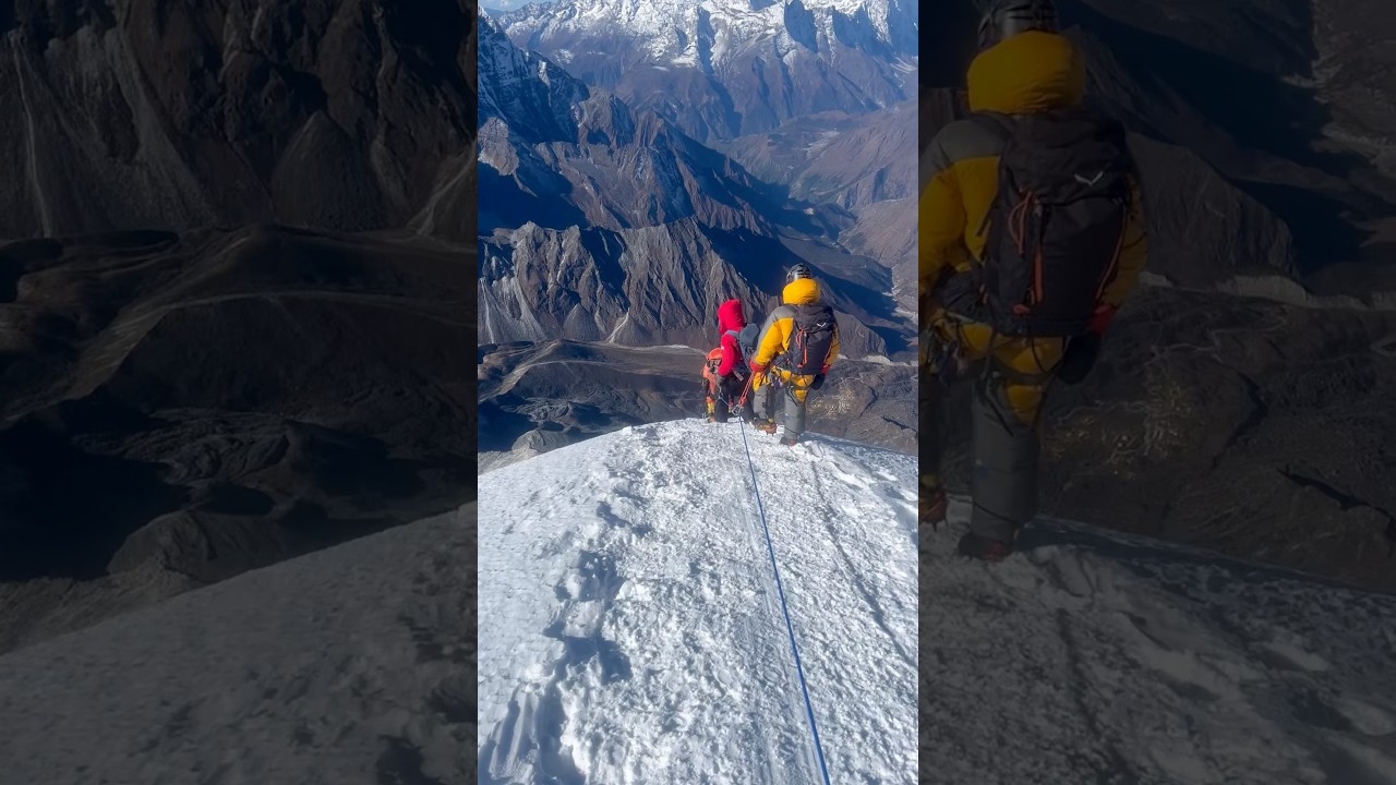 View from the Top of Ama Dablam Mountain- Himalayas Nepal #mountaintop #mountainclimb #peak #nepal