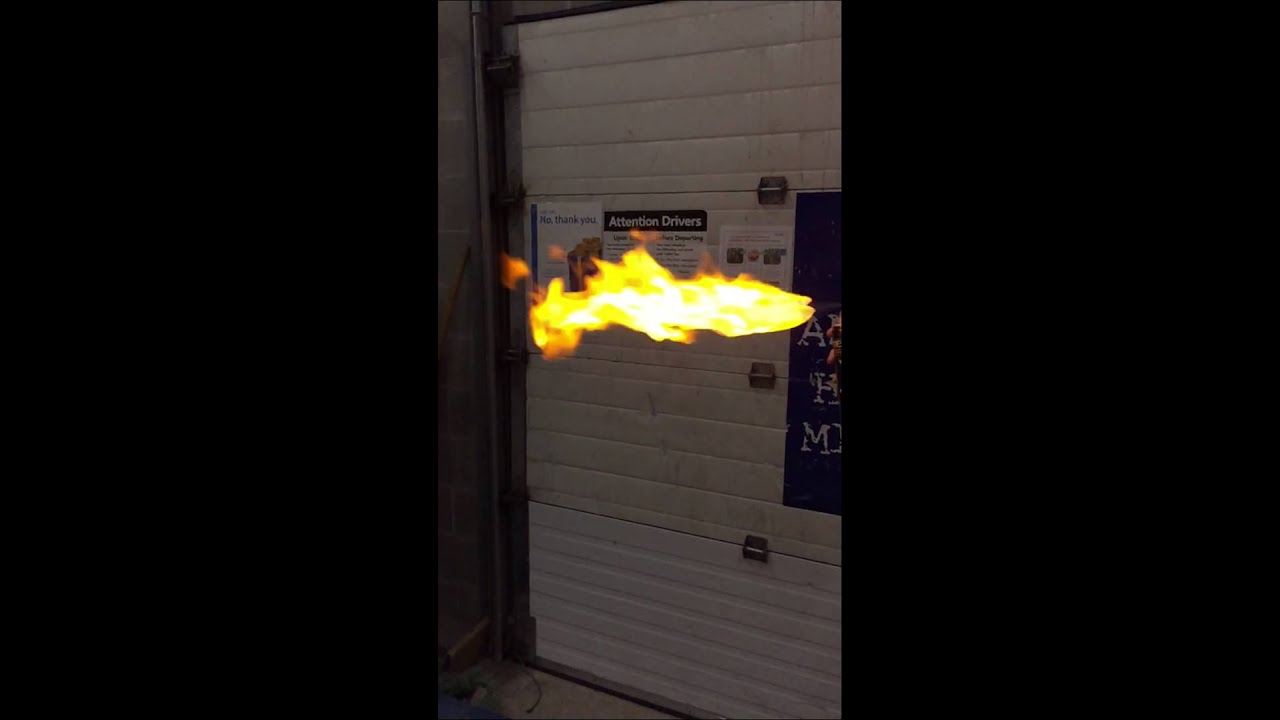 Hairspray flamethrower