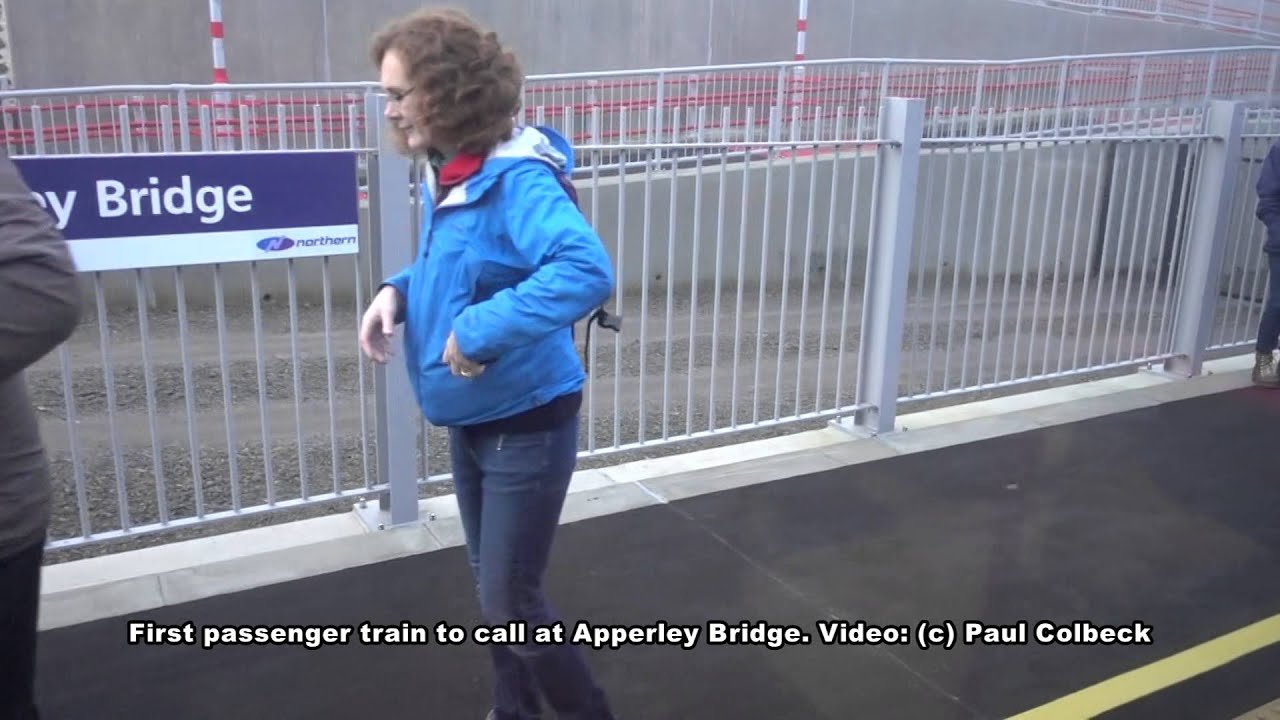 First passenger train to call at Apperley Bridge