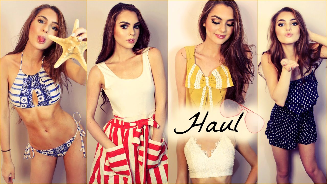 Summer Try On Haul 2015! Crop Tops, Bikini, Dresses & more | Jackie Wyers