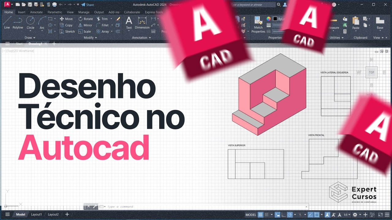Desenho Técnico no Autocad (Exercício Prático)
