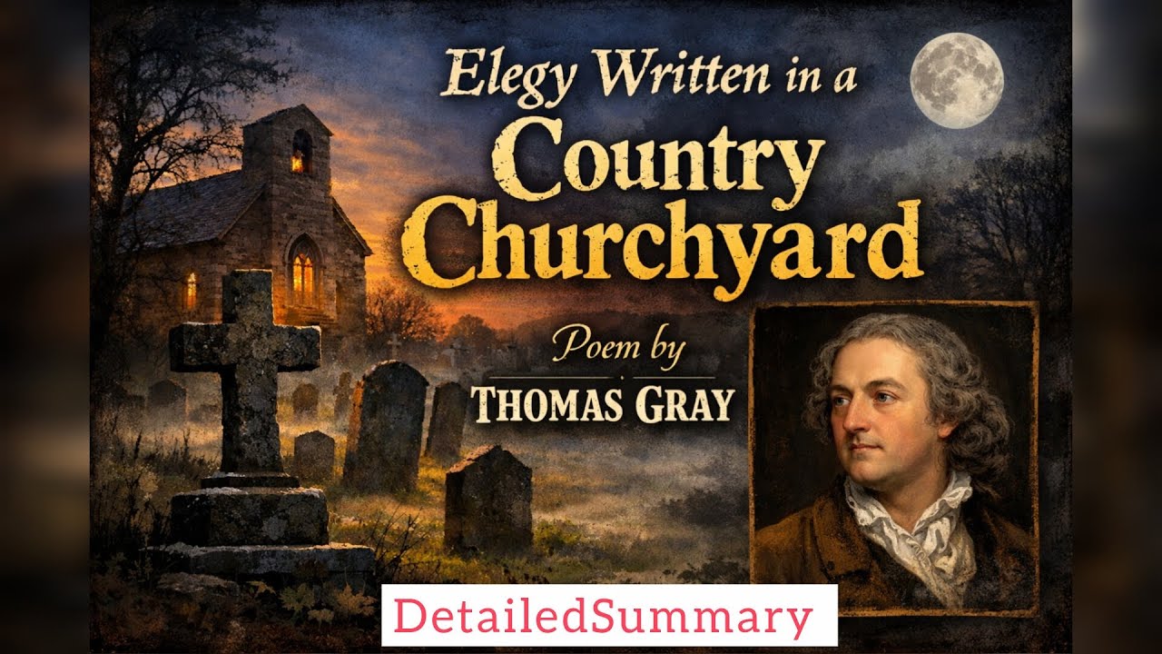 Elegy Written in a Country Churchyard by Thomas Gray | Summary & Explanation | BA English Literature