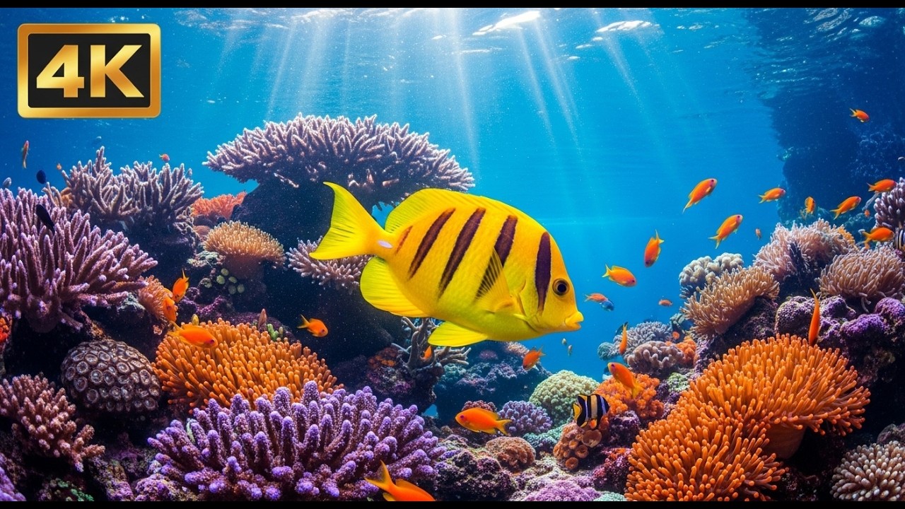 8K HDR 120 FPS Blue Ocean World UNDERWATER OLED #ocean #fish #aquarium #nature #relax