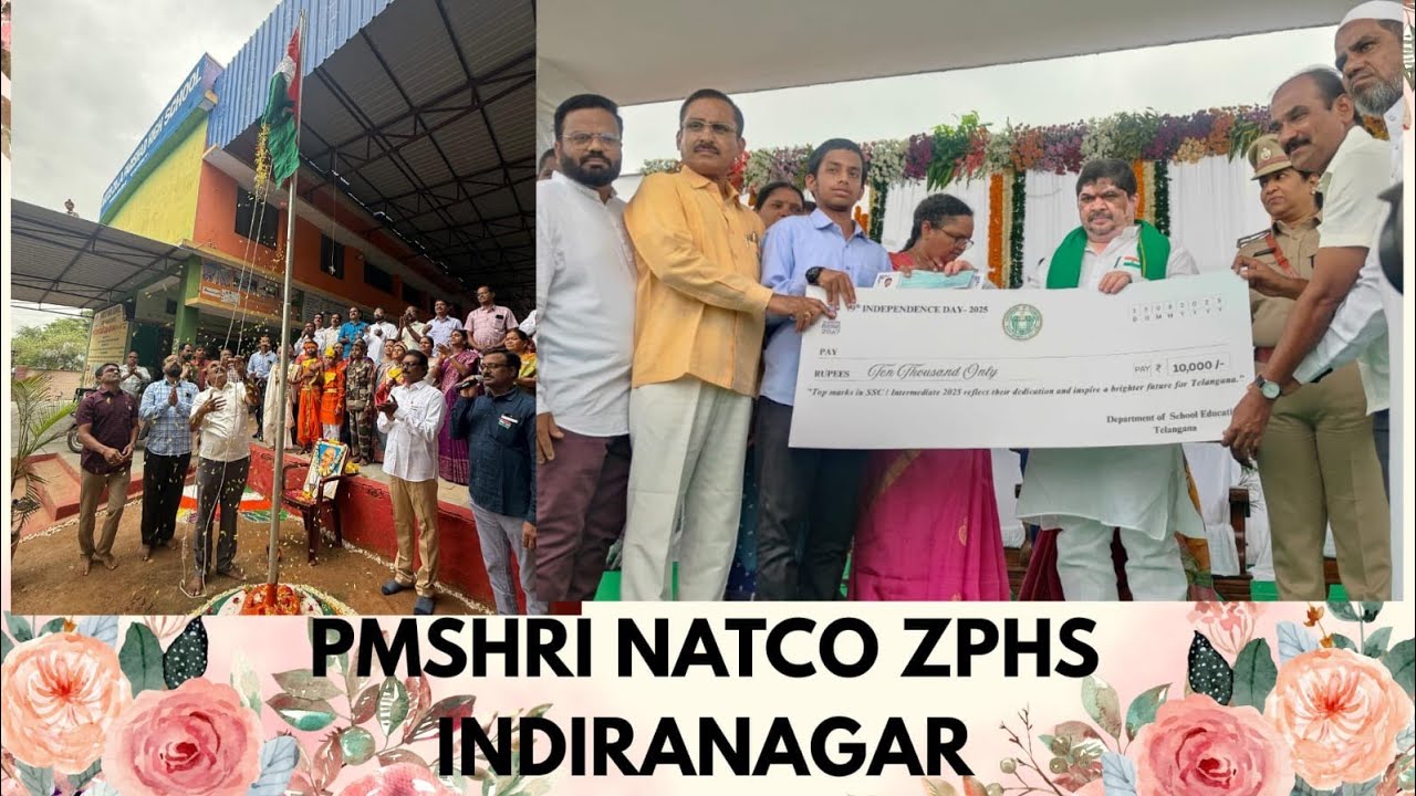 79th  INDEPENDENCE DAY CELEBRATIONS IN ZPHS INDIRANAGAR, SIDDIPET.... @HM&STAFF