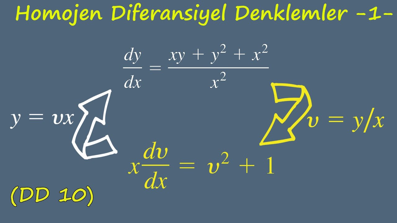 10) Homojen Diferansiyel Denklemler - 1  (DD 10)