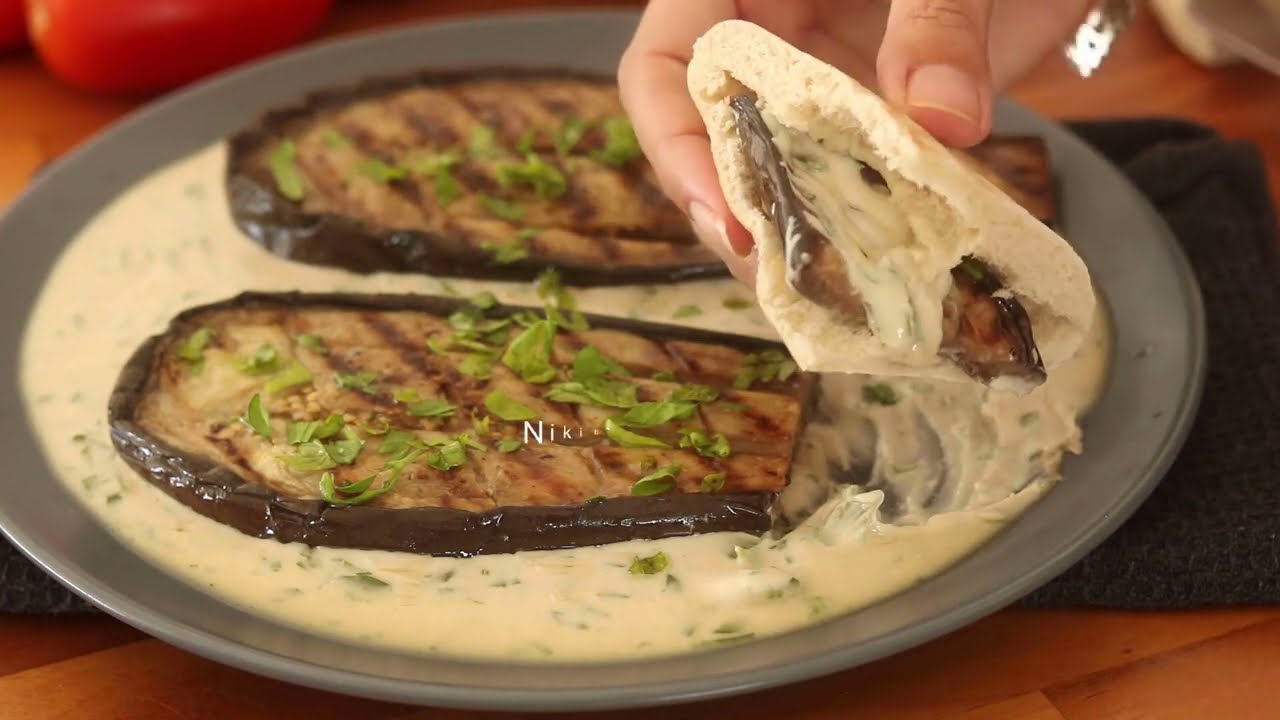 חציל בטחינה במינימום שמן