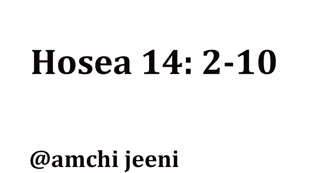 Hosea 14 2 10