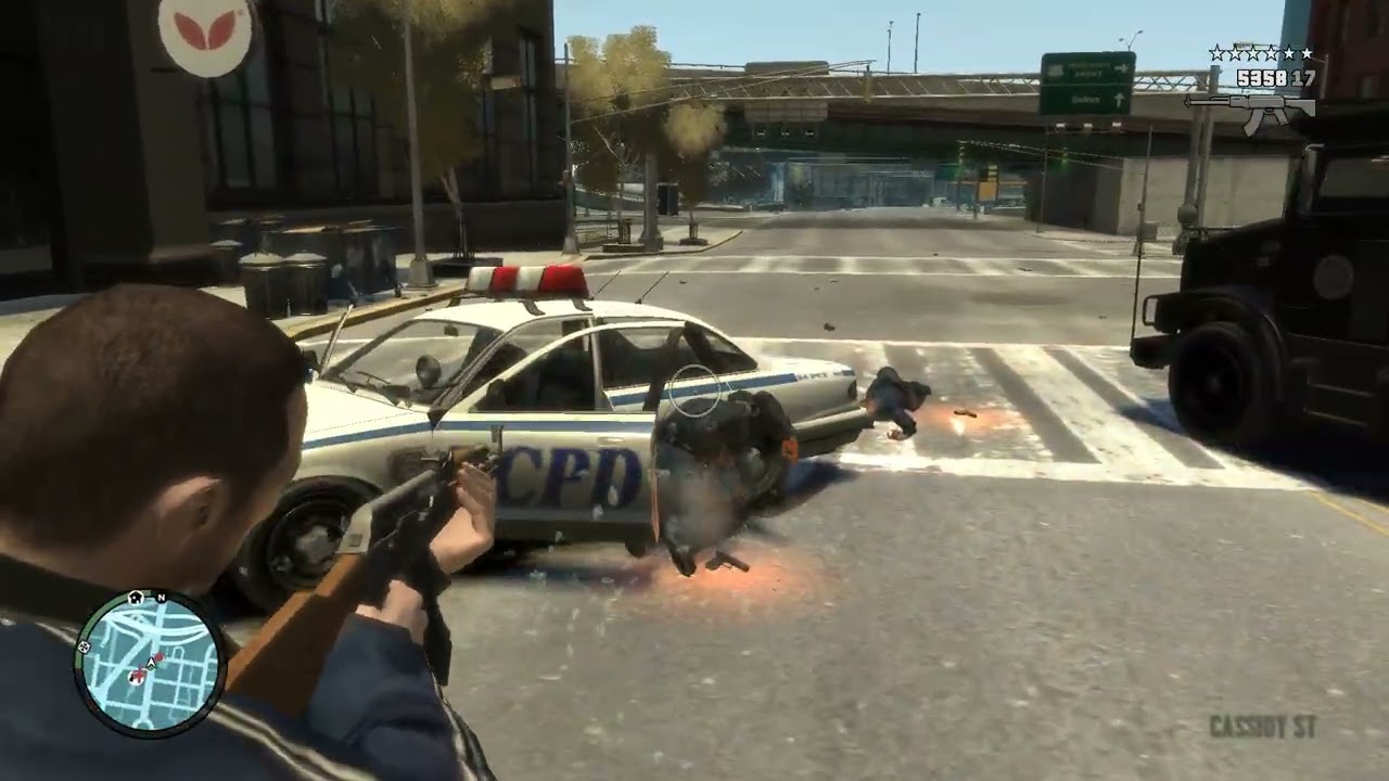 GTA 4 - Yardies Gang Massacre + Six Star Escape