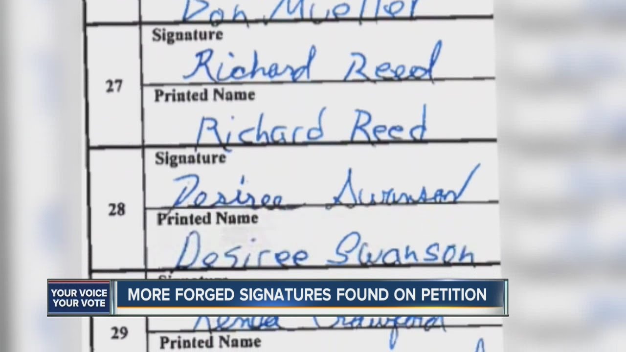 Forged signatures found