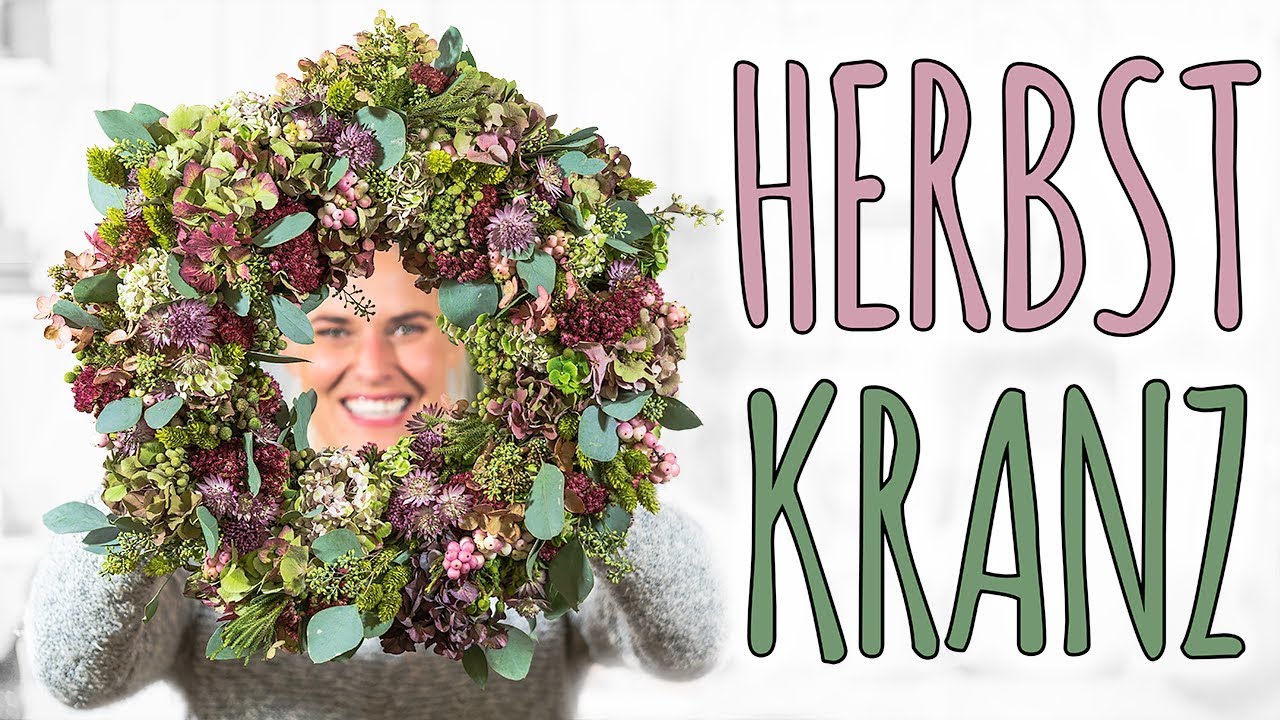 HERBSTKRANZ MIT SACHEN AUS MAMAS GARTEN - HERBSTDEKO DIY