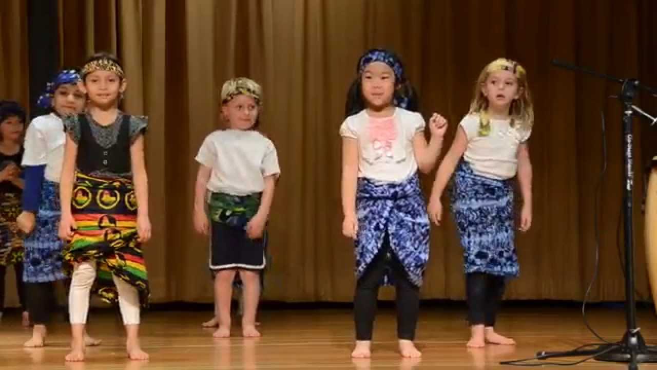 African dance performance 2015 Kinder session one