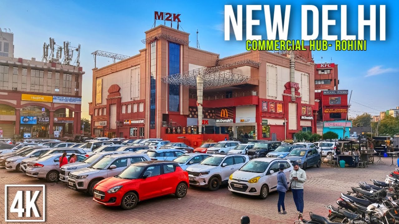 Walking Through COMMERCIAL AREA of NEW DELHI | M2K Rohini - Food & Mobile HUB