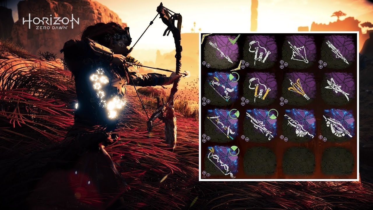 Horizon Zero Dawn - All Weapons (Preview & Gameplay)