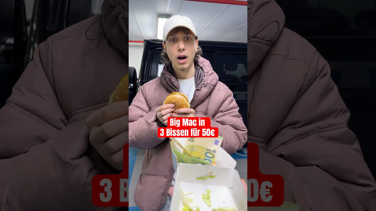 50&euro; wenn du diesen Big Mac in 3 Bisse schaffst? 😱🤣