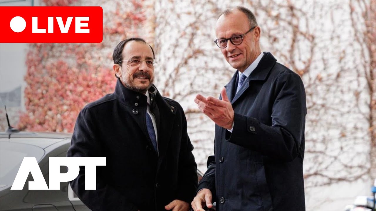LIVE | Germany&rsquo;s Merz & Cyprus&rsquo; Christodoulides Hold Urgent Press Conference in Berlin | APT