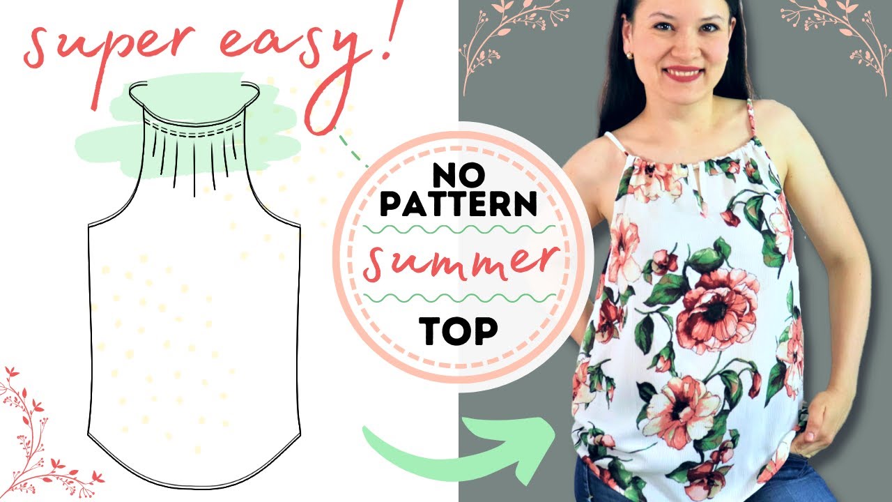 How to sew the EASIEST TOP ever? Just 1 piece to make this PILLOWCASE top or dress