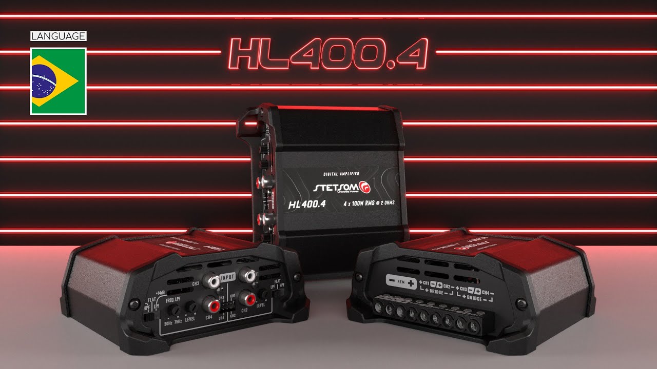 STETSOM HL400.4 - 400W RMS / 4 x 100W @ 2 OHMS