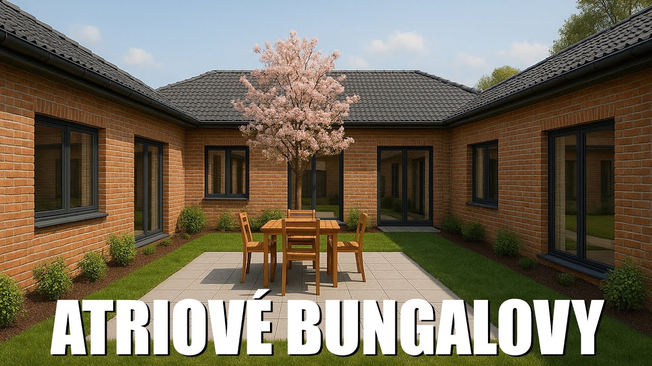 🏠 Atriové bungalovy: Když je středem domova klid a otevřené nebe