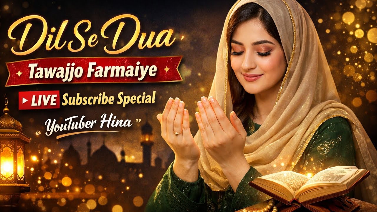 Dil Se Dua 🤲 Tawajjo Farmaiye | LIVE Subscribe Special | Har Subscriber Ke Liye Khaas Dua 💖!qabooli