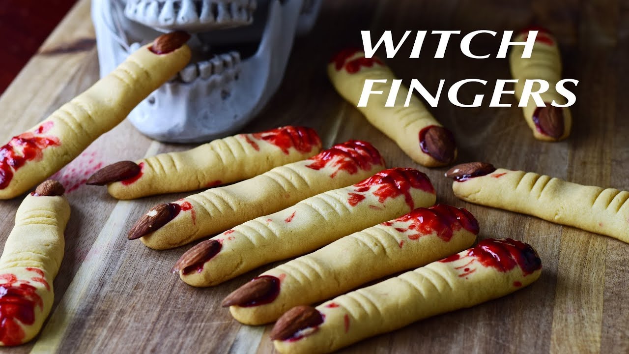 how to make witch finger shaped cookies for halloween