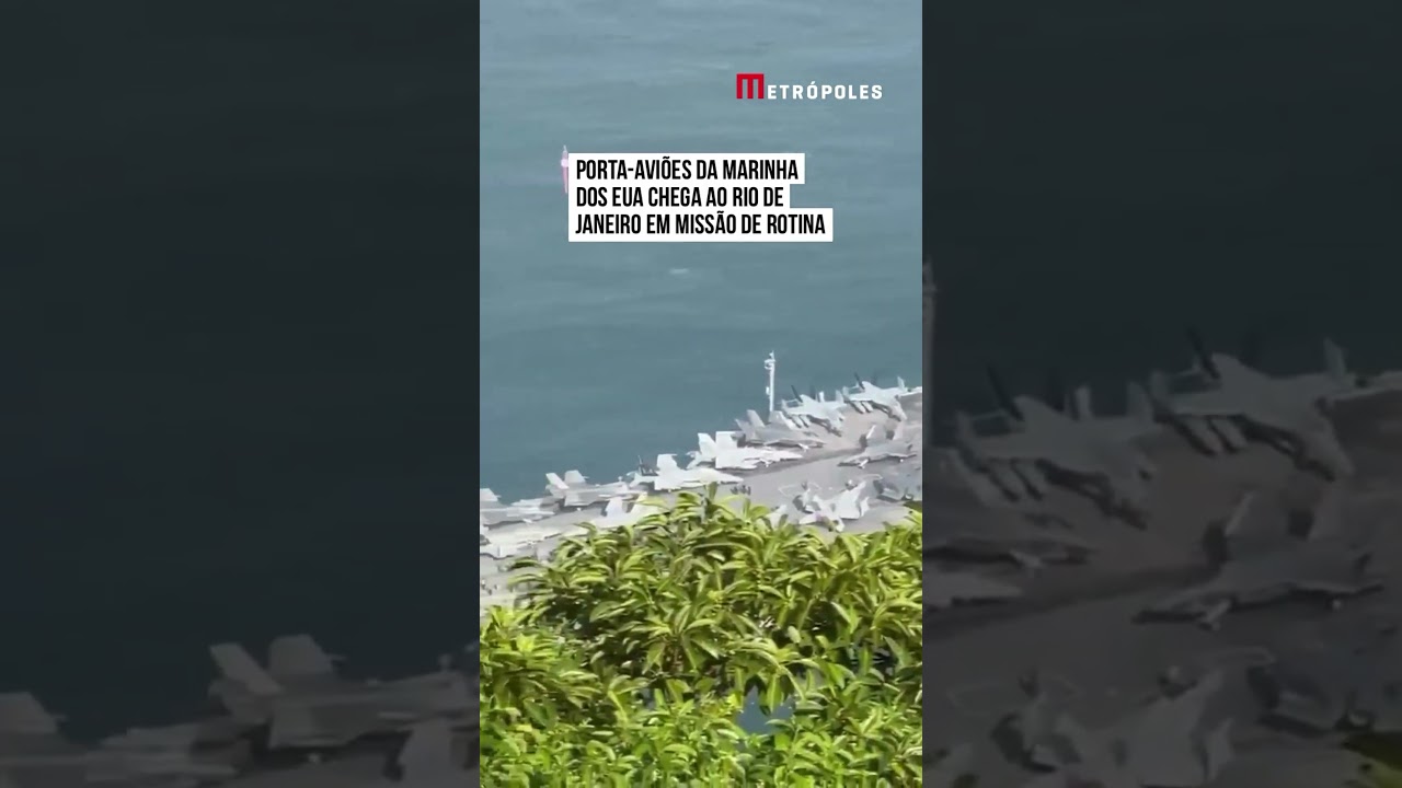 Porta-aviões da Marinha dos EUA chega ao Rio de Janeiro em missão de rotina