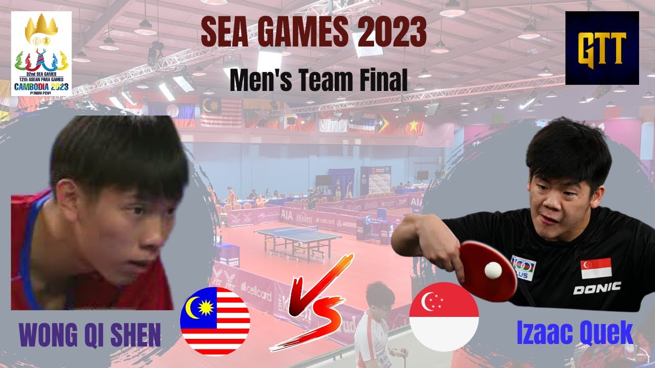 Wong Qi Shen (MAS) Vs Izaac Quek (SGP) | 32nd Sea Games Cambodia 2023 | Men's Team Finals