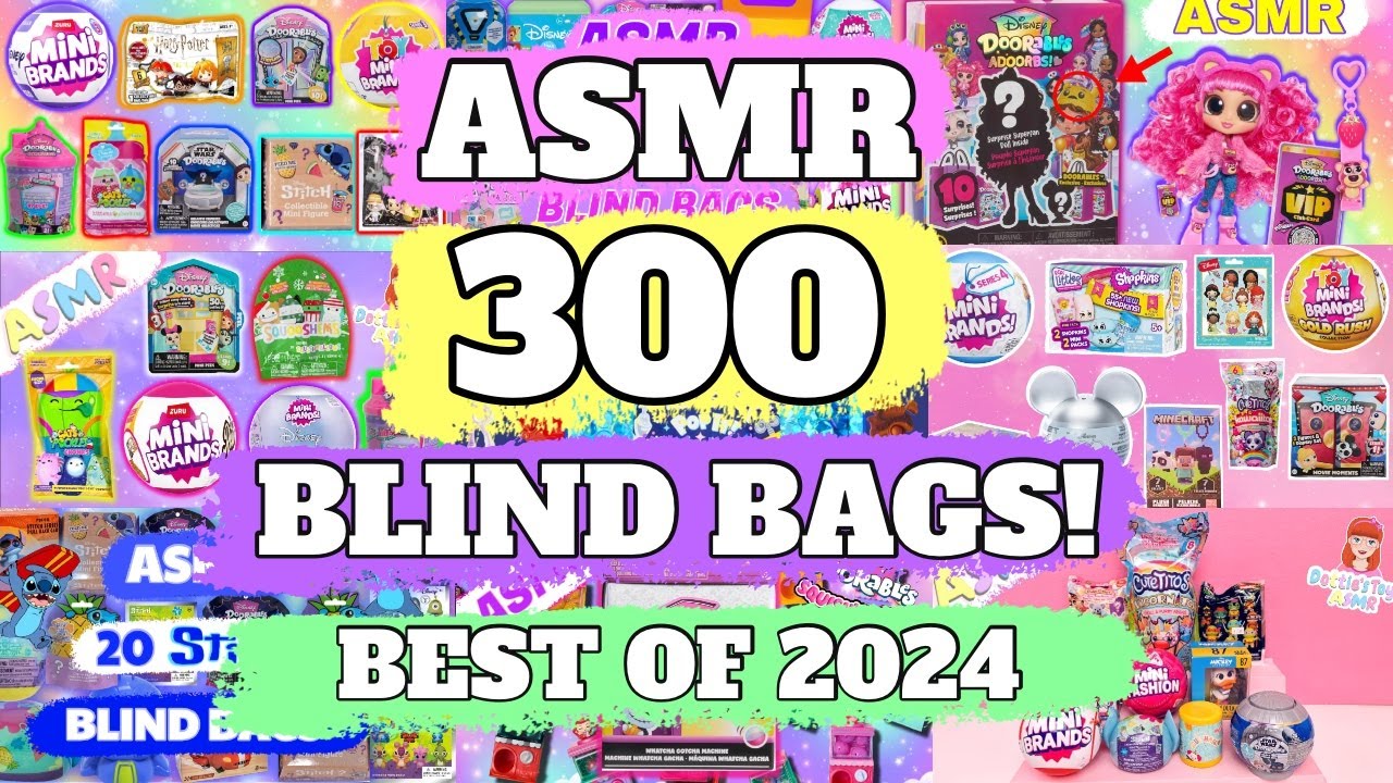 4 HOURS!! ASMR Unboxing 300+ BLIND BAGS!! Best of 2024!! NO MUSIC NO TALKING ODDLY SATISFYING! 💜