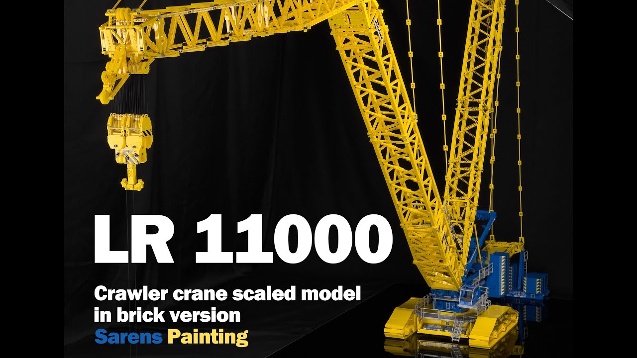LR11000 crawler crane scaled model in lego version sarens painting