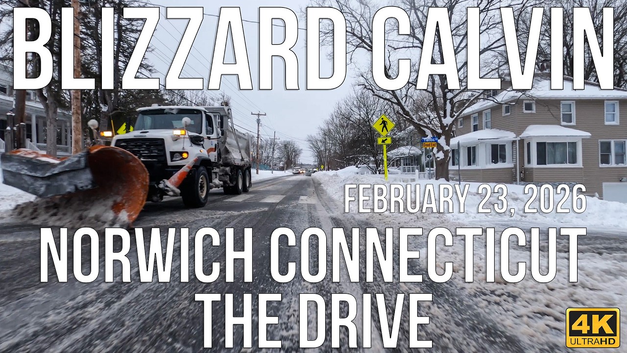 Blizzard Calvin Aftermath | Driving Norwich, CT | Surveying the Impact | 4K
