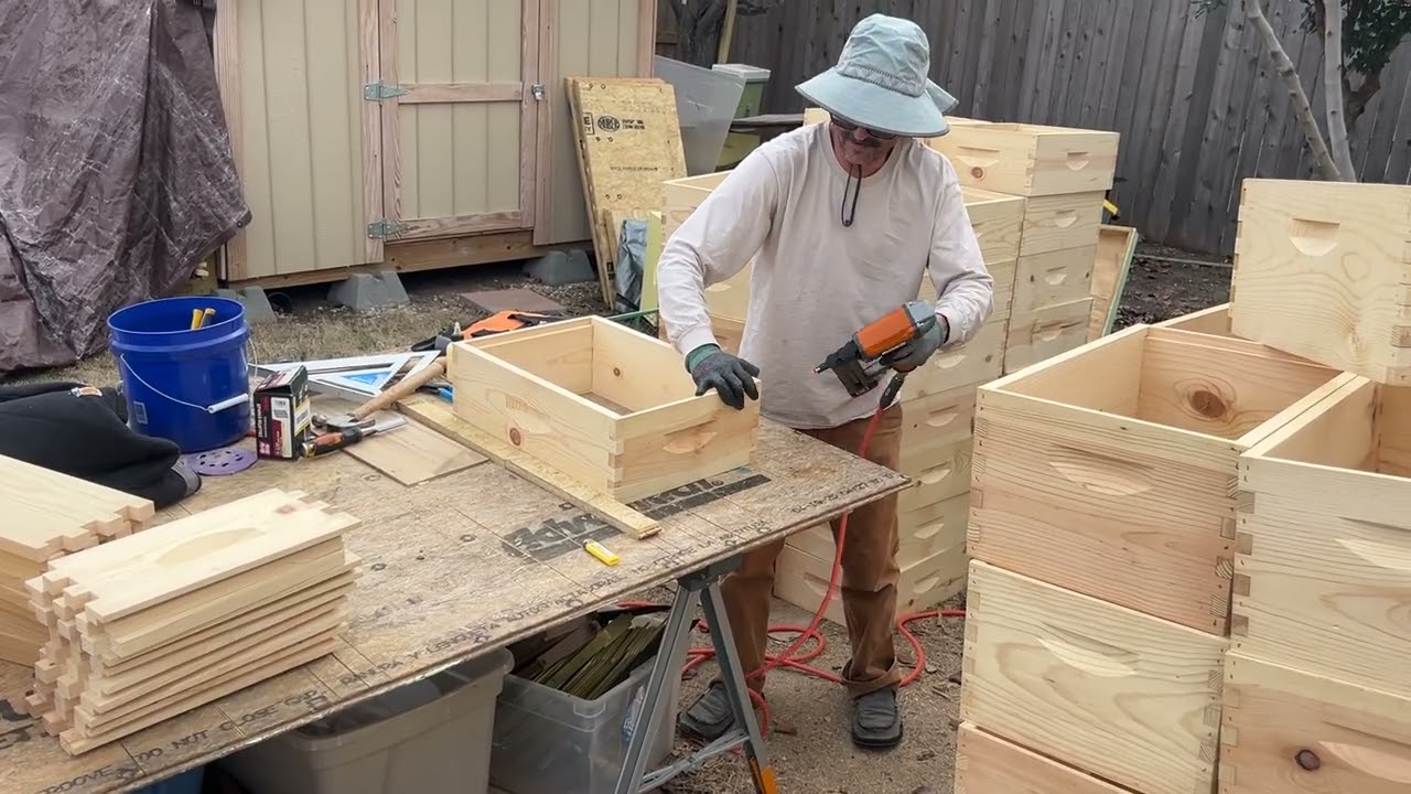 Putting together unassembled Mann Lake bee boxes