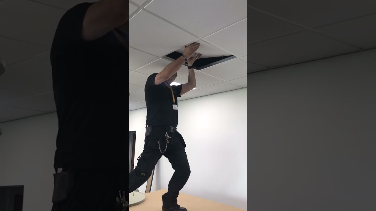 How to fit acoustic ceiling tiles the easy way