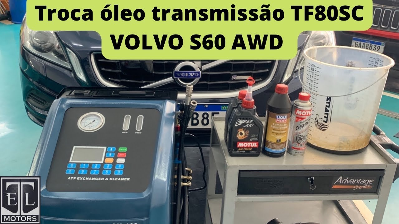 Troca ÓLEO Transmissão TF80SC VOLVO S60 AWD, Troca óleo HALDEX, Diferencial e Caixa Transferência