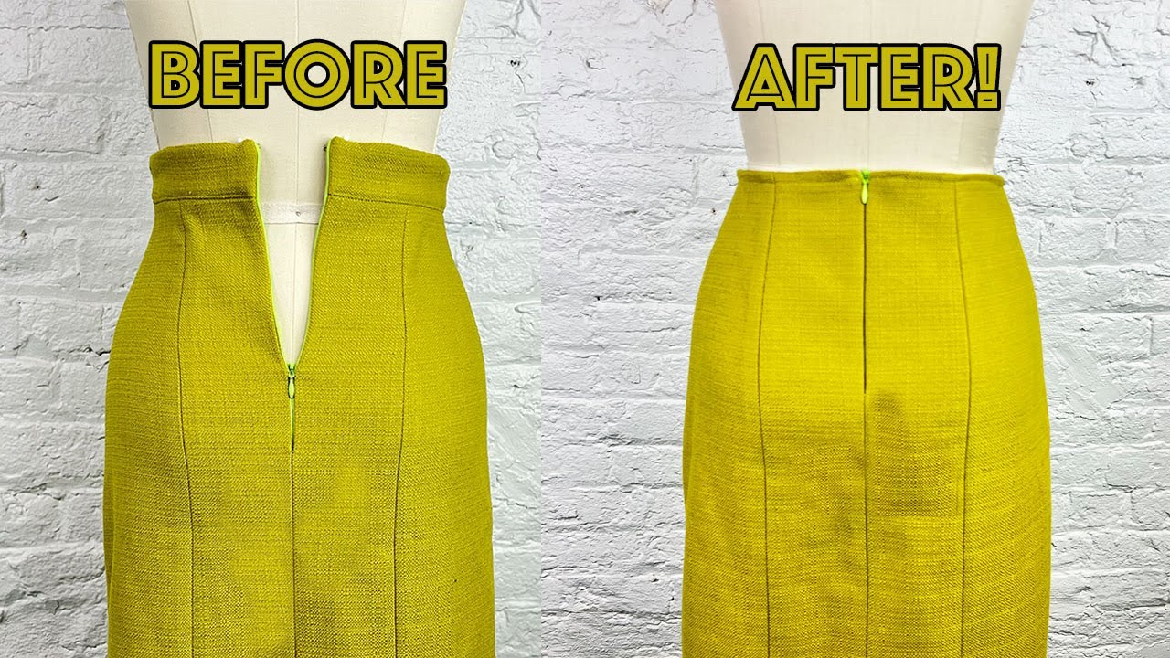How To Make Any Skirt Bigger At The Waist Without Adding Fabric!