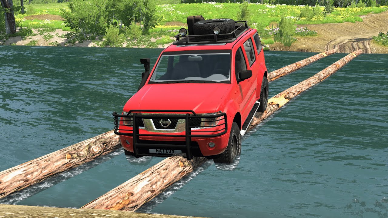 Cars vs Log Bridge #5 &ndash; BeamNG.Drive